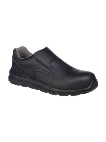 Portwest Compositelite Slip On Sicherheitstrainer, 36, R, Schwarz