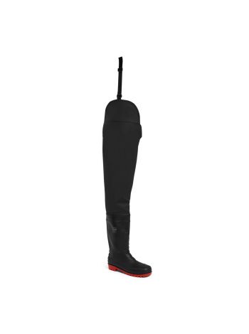 Sicherheits Hüft-Watstiefel S5, 37, R, Schwarz