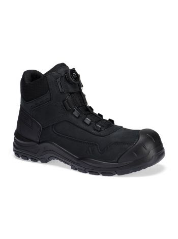 Stahlnubuk-Stiefelette S3 HRO SR FO SC, 36, R, Schwarz