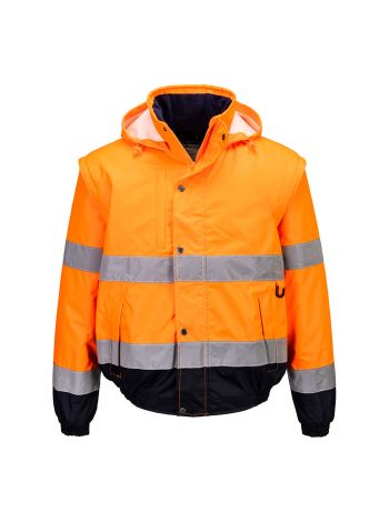 Warnschutz 2-in-1-Pilotjacke, 4XL, R, Orange