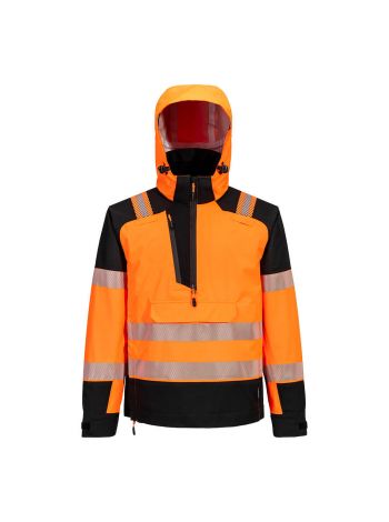 PW3 Warnschutz Schlupf-Regenjacke (3L), 4XL, R, Orange/Schwarz