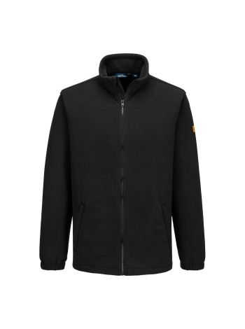Antistatisches ESD-Fleece, 4XL, R, Schwarz