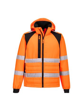 WX2 Eco Hi-Vis Hybrid Jacke, L, R, Orange/Schwarz