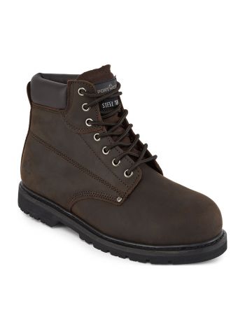 Steelite Rahmengenähter Sicherheitsschnürstiefel SB HRO, 39, R, Braun