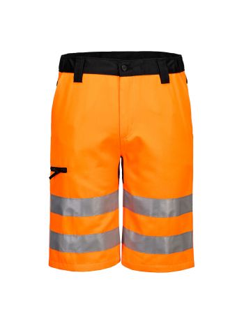WX2 Eco Hi-Vis Shorts, 28, R, Orange/Schwarz