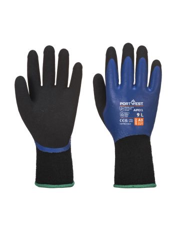 Thermo Pro Handschuh, L, R, Blau/Schwarz