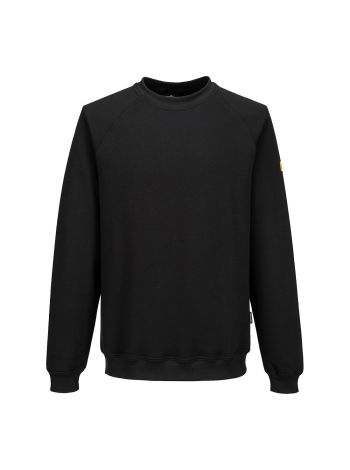 Antistatisches ESD-Sweatshirt, 4XL, R, Schwarz