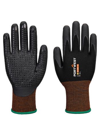 GP Grip 15 Nitril-Mikroschaum-Handschuh mit Noppen, L, R, Schwarz