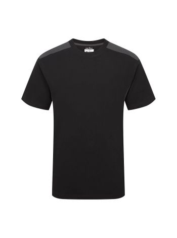 Two-Tone T-Shirt S/S, 4XL, R, Schwarz/Grau