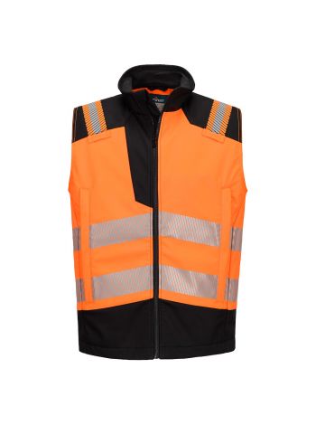 PW3 Modaflame Hi-Vis Multi-Norm FR Softshellweste, L, R, Orange/Schwarz