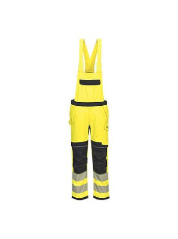 PW3 FR Modaflame Hi Vis Latzhose, L, R, Gelb/Schwarz