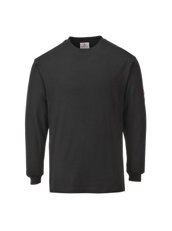 FR Modaflame Anti-Static Langarm T-Shirt, L, R, Schwarz