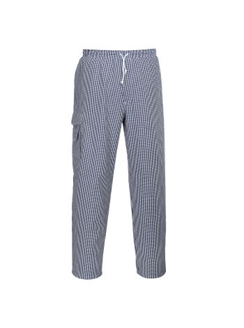 Chef's Chester Hose, L, R, Blaues Karo