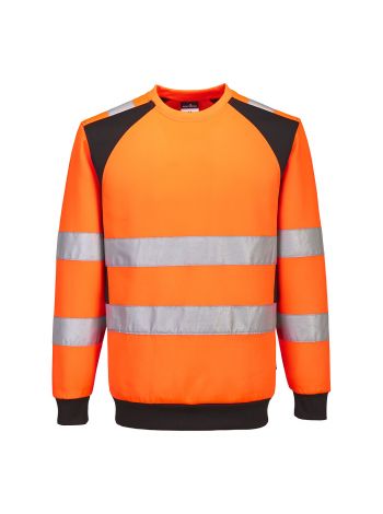 WX2 Eco Hi-Vis Sweatshirt, 4XL, R, Orange/Schwarz