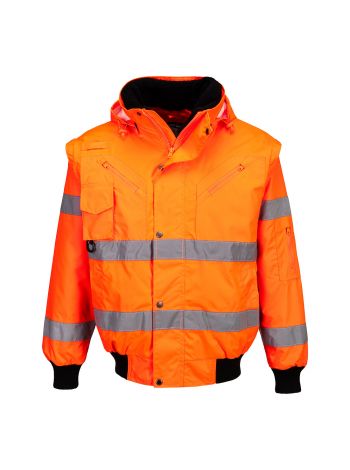 Warnschutz 3-in-1 Pilotjacke , L, R, Orange