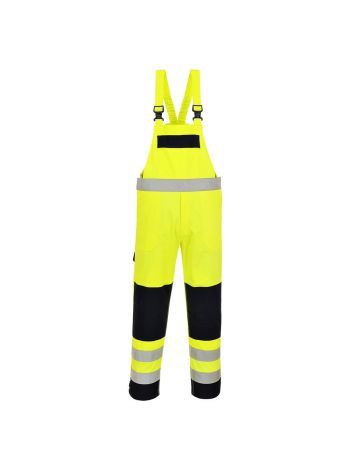 Multinorm Warnschutz Latzhose, L, R, Gelb/Marine