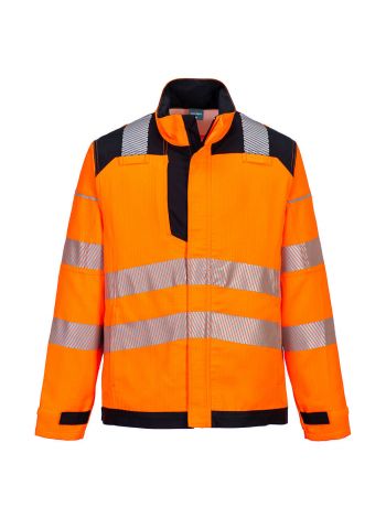 PW3 FR Modaflame HVO Arbeitsjacke , L, R, Orange/Schwarz