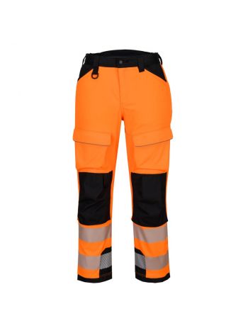 PW3 Hi-Vis Bundhose für Tragegurte, 28, R, Orange/Schwarz
