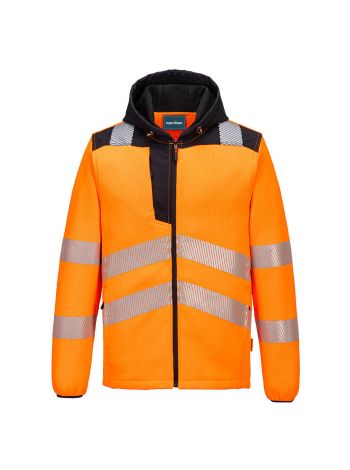 Warnschutz Technical Fleecejacke, 4XL, R, Orange/Schwarz