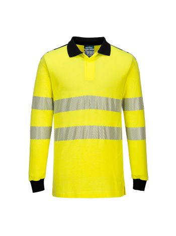 PW3 FR Modaflame Hi-Vis Poloshirt, L, R, Gelb/Schwarz