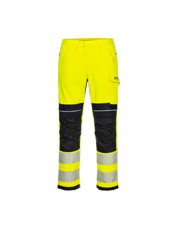 PW3 FR Modaflame Hi-Vis Arbeitshose, 28, R, Gelb/Schwarz