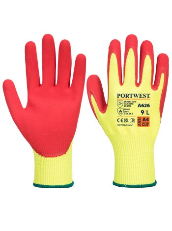 Vis-Tex Winter Cut D13 Nitril-Handschuh, L, R, Gelb/Rot