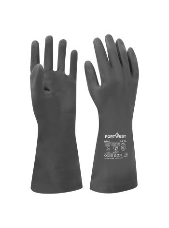 Neopren Chemikalienschutz Stulpenhandschuh, L, R, Schwarz