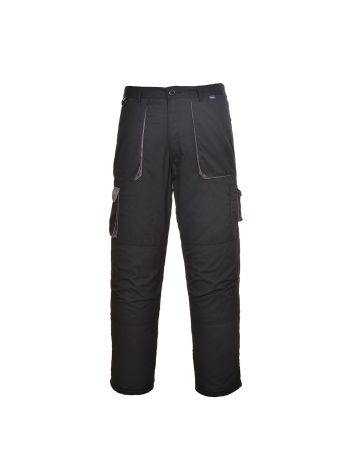 Portwest Texo Kontrast-Hose, L, R, Schwarz