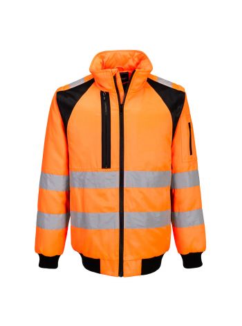 WX2 Hi-Vis 2-in-1 Pilotjacke, 4XL, R, Orange/Schwarz