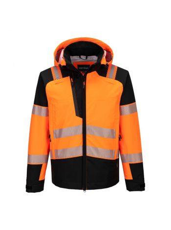 PW3 Hi-Vis Regenjacke (3L), 4XL, R, Orange/Schwarz