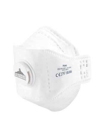 EAGLE FFP3 Dolomit faltbare Feinstaubmaske mit Ventil, , R, Weiss