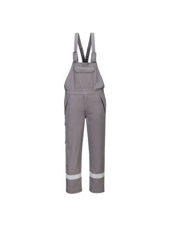 FR chemikalienbeständige Latzhose, L, R, Grau