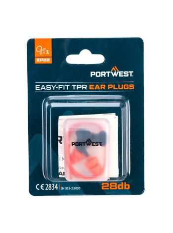 Easy Fit TPR kabelgebundener Gehörschutzstöpsel (1 Paar), , R, Orange