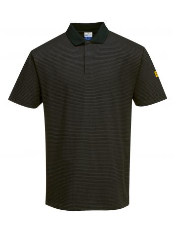 Antistatik ESD Polo-Shirt, 4XL, R, Schwarz
