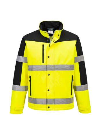 Warnschutz Kontrast Softshell-Jacke (3L), L, R, Gelb