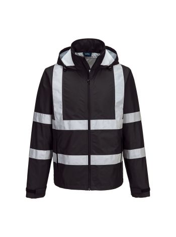 Iona leichte und packbare Jacke, 4XL, R, Schwarz