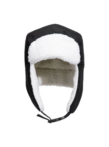 Sherpa gefütterte Trappermütze, , R, Schwarz